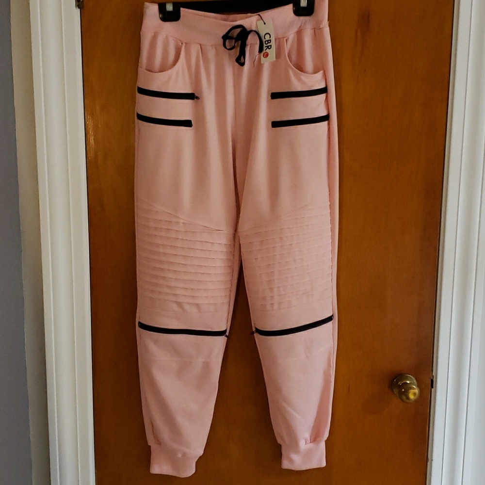 Pastel coral joggers